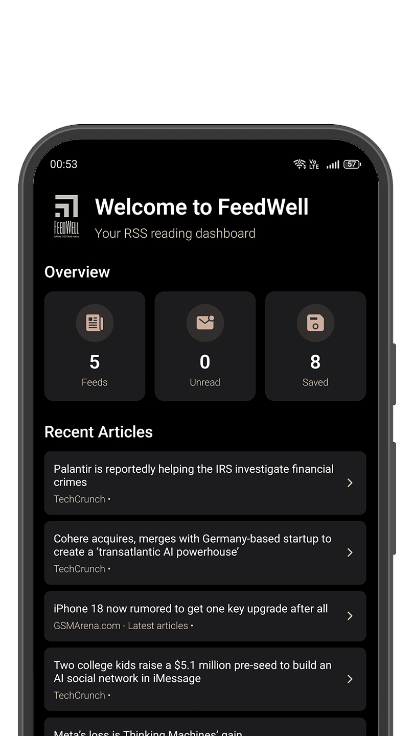 FeedWell Screenshot 1