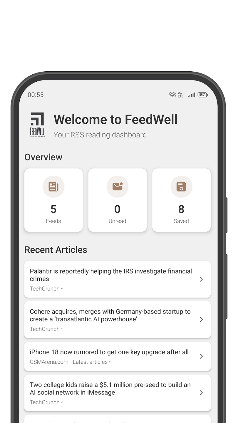 FeedWell Screenshot 2